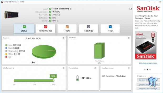 Western Digital Black & SanDisk Extreme Pro 1TB M.2 Review 105