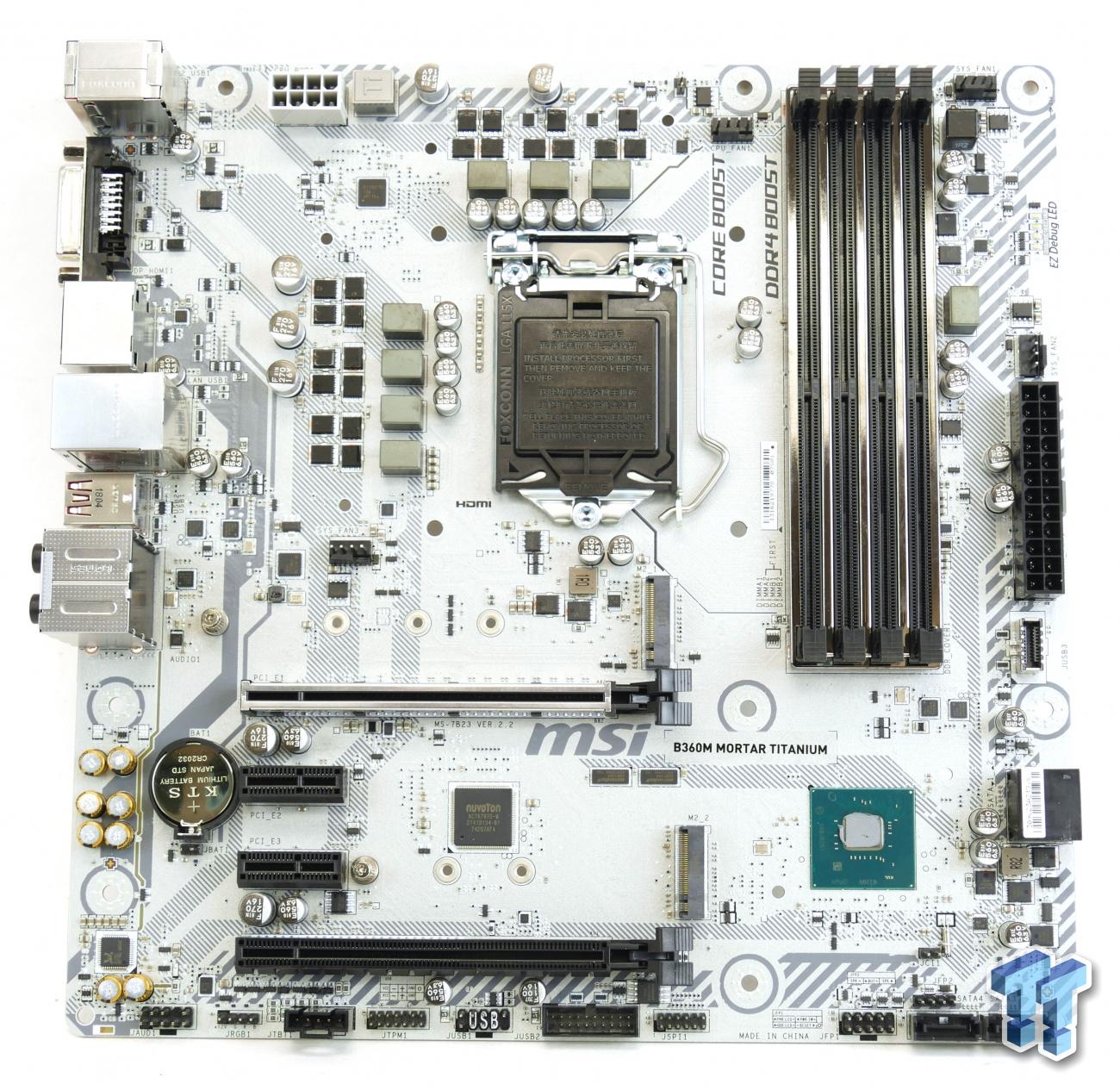 MSI B360M MORTAR (Intel B360) Motherboard Review