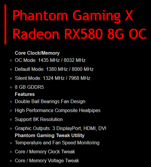 Asrock phantom gaming x radeon rx580 8g discount oc