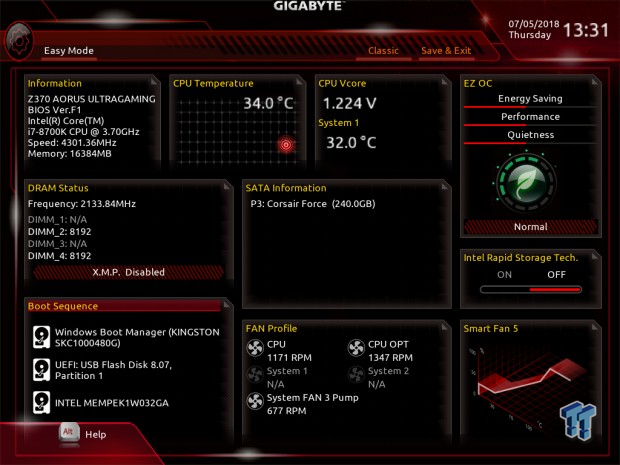 Open Gallery GIGABYTE Z370 Aorus Ultra Gaming WIFI-OP Motherboard Review 46
