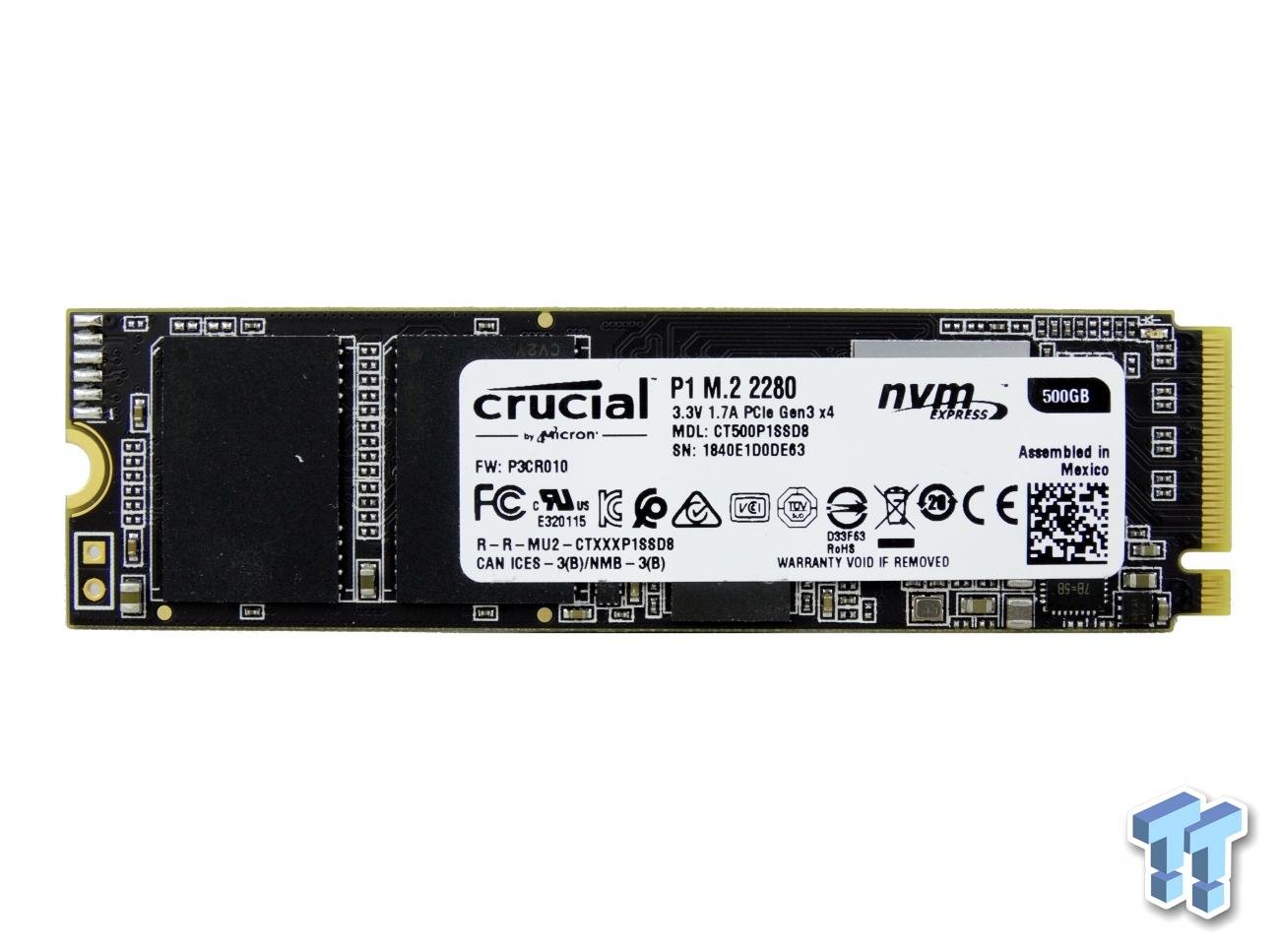 Crucial P1 interno Solid State Drive M.2 500 GB PCI Express 3.0 nvme-CT500P1S 