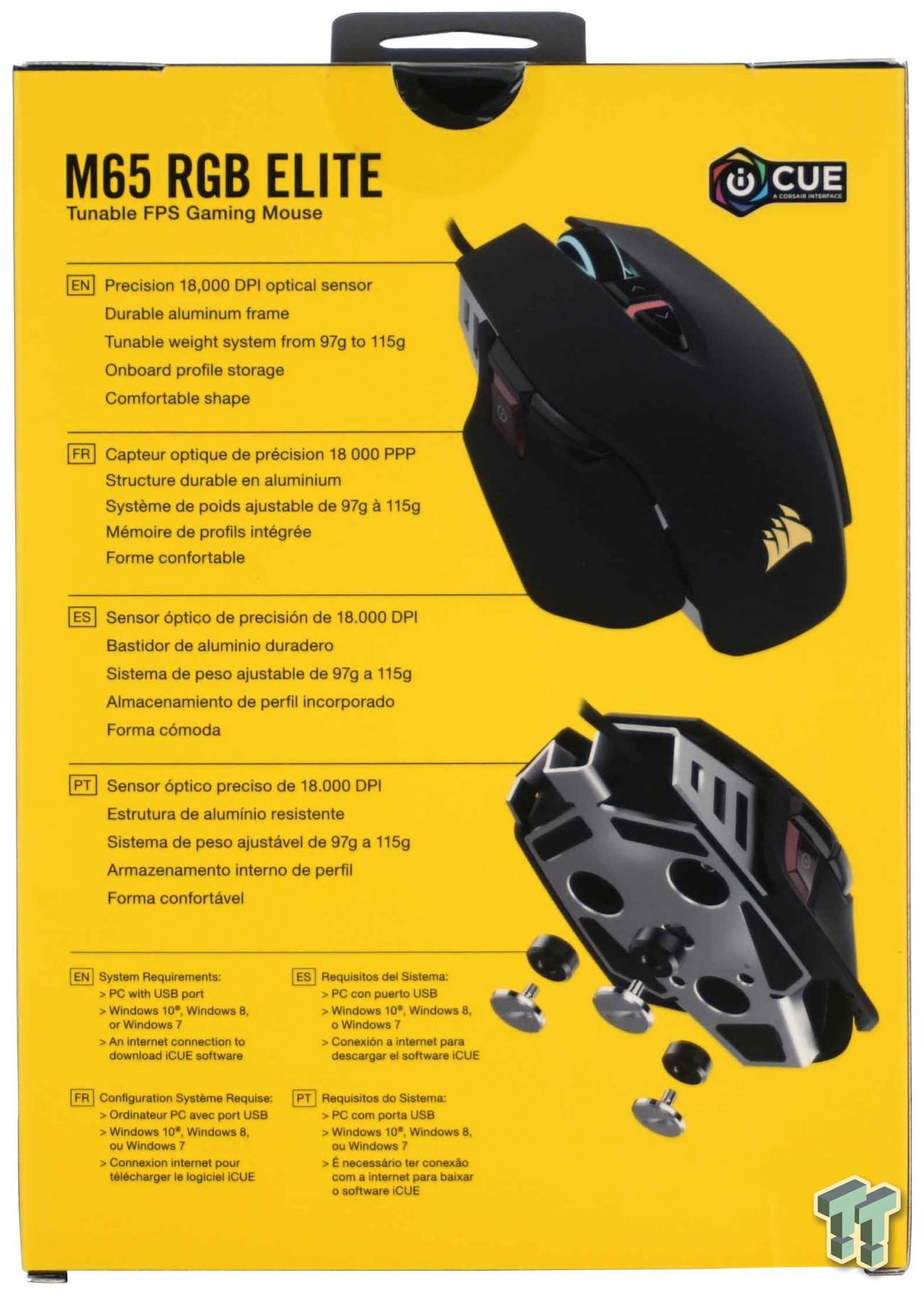 Corsair M65 RGB Elite Tunable FPS Gaming Mouse Review | TweakTown
