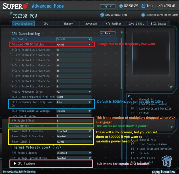 Supermicro Z390 9th Gen OC Guide