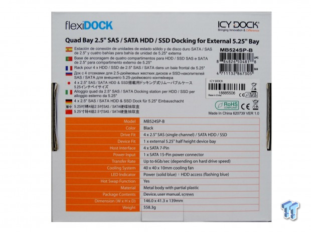 Icy Dock flexiDock MB524SP-B Review - 4x 2.5inch SATA, 5.25 Bay 40 Icy Dock flexiDock MB524SP-B Review - 4x 2.5inch SATA, 5.25 Bay 40