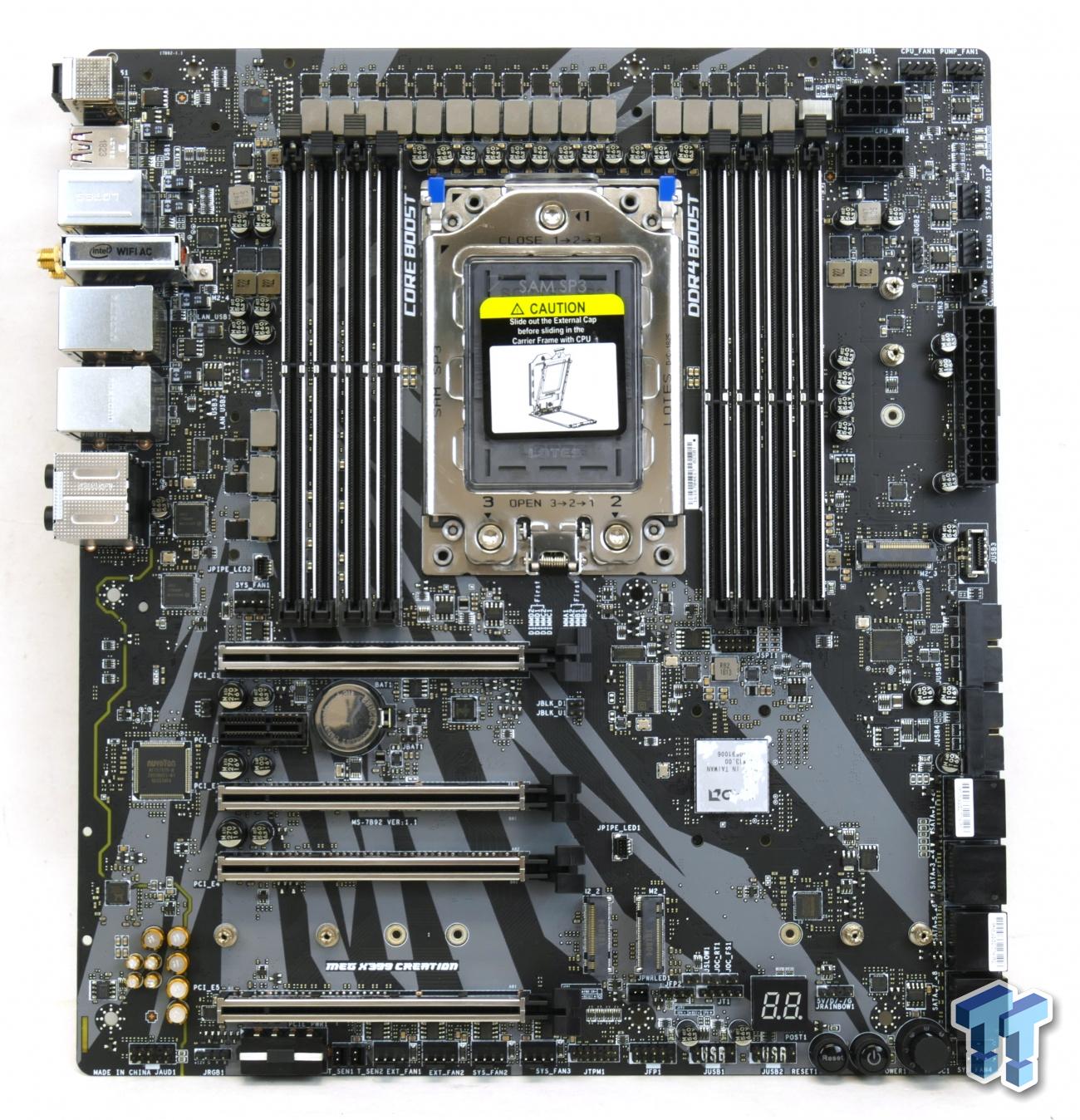 MSI MEG X399 CREATION (AMD X399) Motherboard Review