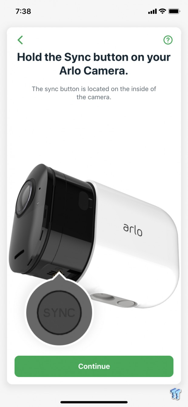 Synching sales arlo camera