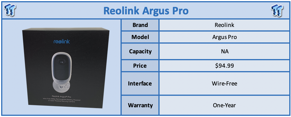 reolink argus pro battery life