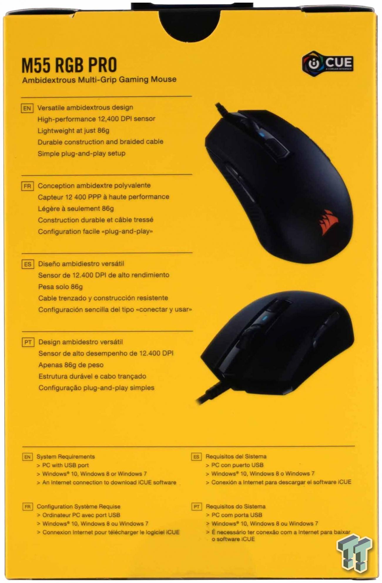 Corsair M55 RGB PRO Ambidextrous Mouse Review