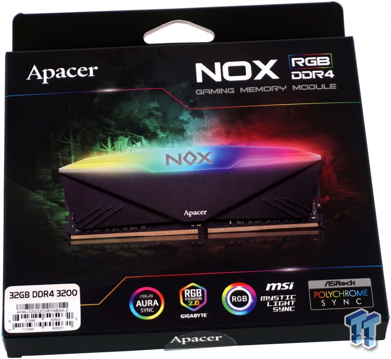 Apacer NOX 16Go (2x 8Go) DDR4 3200 MHz CL16 White Mémoire vive DDR4