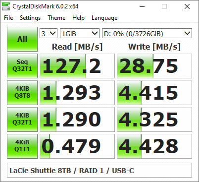 LaCie Rugged Raid Shuttle 8TB External Hard Drive Portable HDD