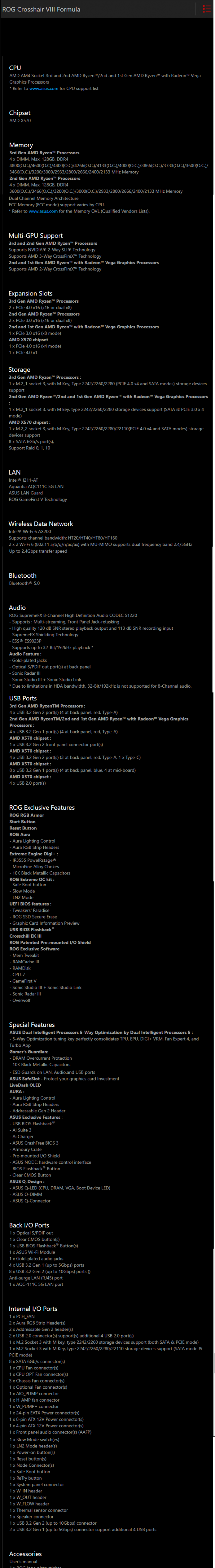 Asus Rog Crosshair Viii Formula Amd X570 Motherboard Review Tweaktown