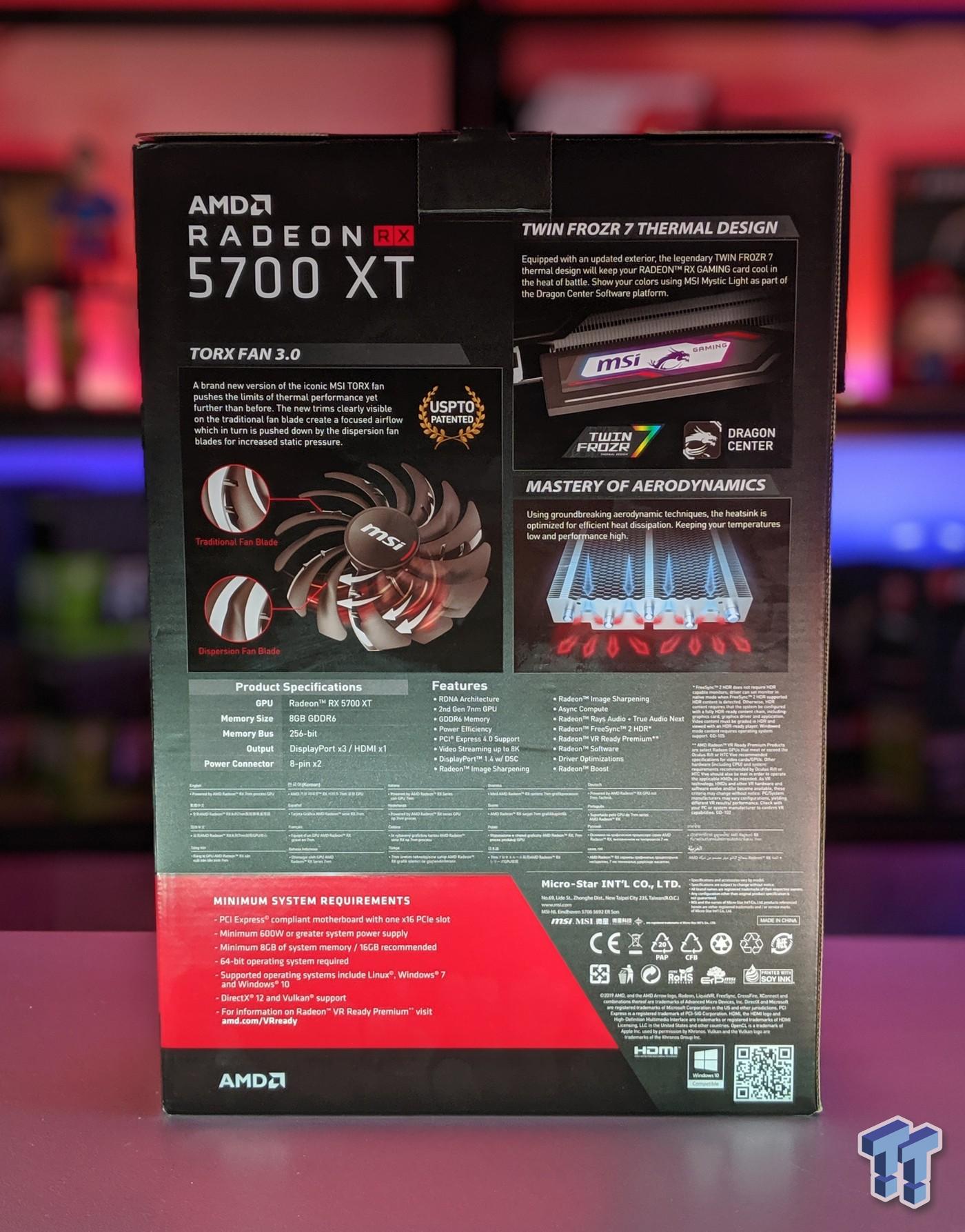 MSI Radeon RX 5700 XT Gaming X specifications