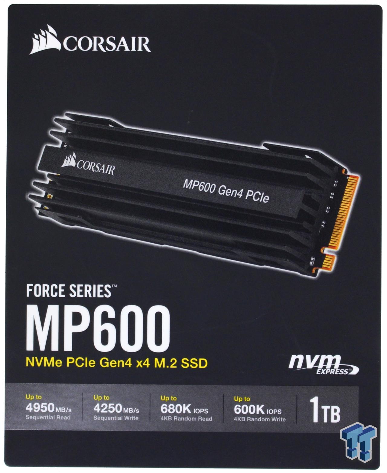 Idear Mareo Eliminación Corsair Force Series MP600 1TB NVMe PCIe Gen4 M.2 SSD Review