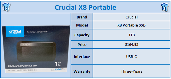 Crucial X8 1TB Portable SSD | CT1000X8SSD9 