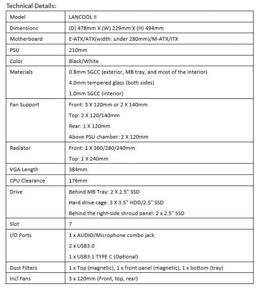 lian li lancool 2 dimensions