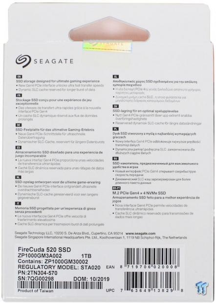 SSD Seagate ZP1000GM3A002 1TB M.2 PCIe