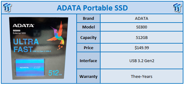 ADATA SE800 Ultra Fast USB 3.2 Gen2 USB-C Portable SSD Review