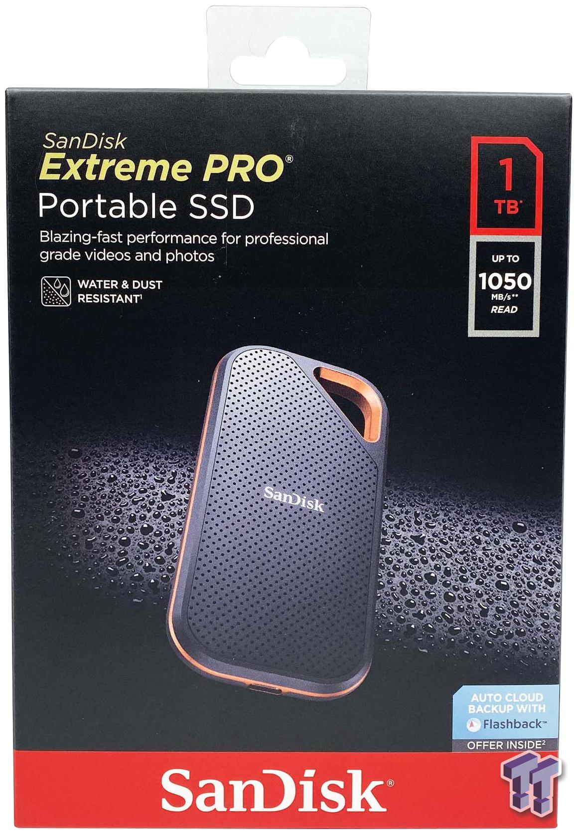 SanDisk 1TB Extreme PRO Portable External SSD - Up to 1050MB/s - USB-C, USB  3.1 - SDSSDE80-1T00-A25