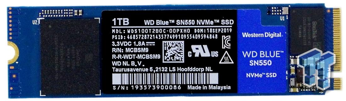 Western Digital Blue SN550 1TB NVMe PCIe Gen3.0x 4 M.2 SSD Review 