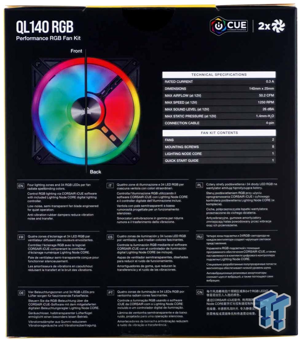 pisk Spis aftensmad tjære Corsair iCUE QL140 RGB Dual Fan Kit with Lighting Node CORE Review