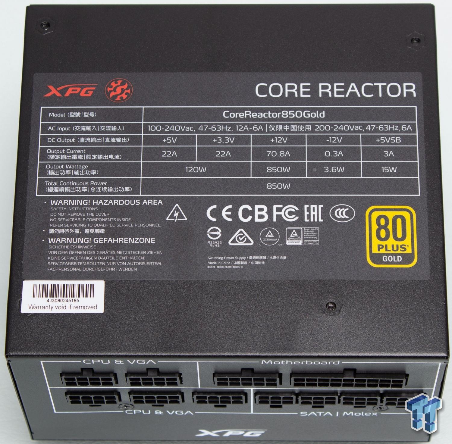 XPG Core Reactor Gold ATX Power Supply Review