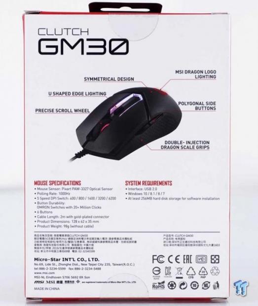 Souris Gamer MSI GM30 - PC OKAY