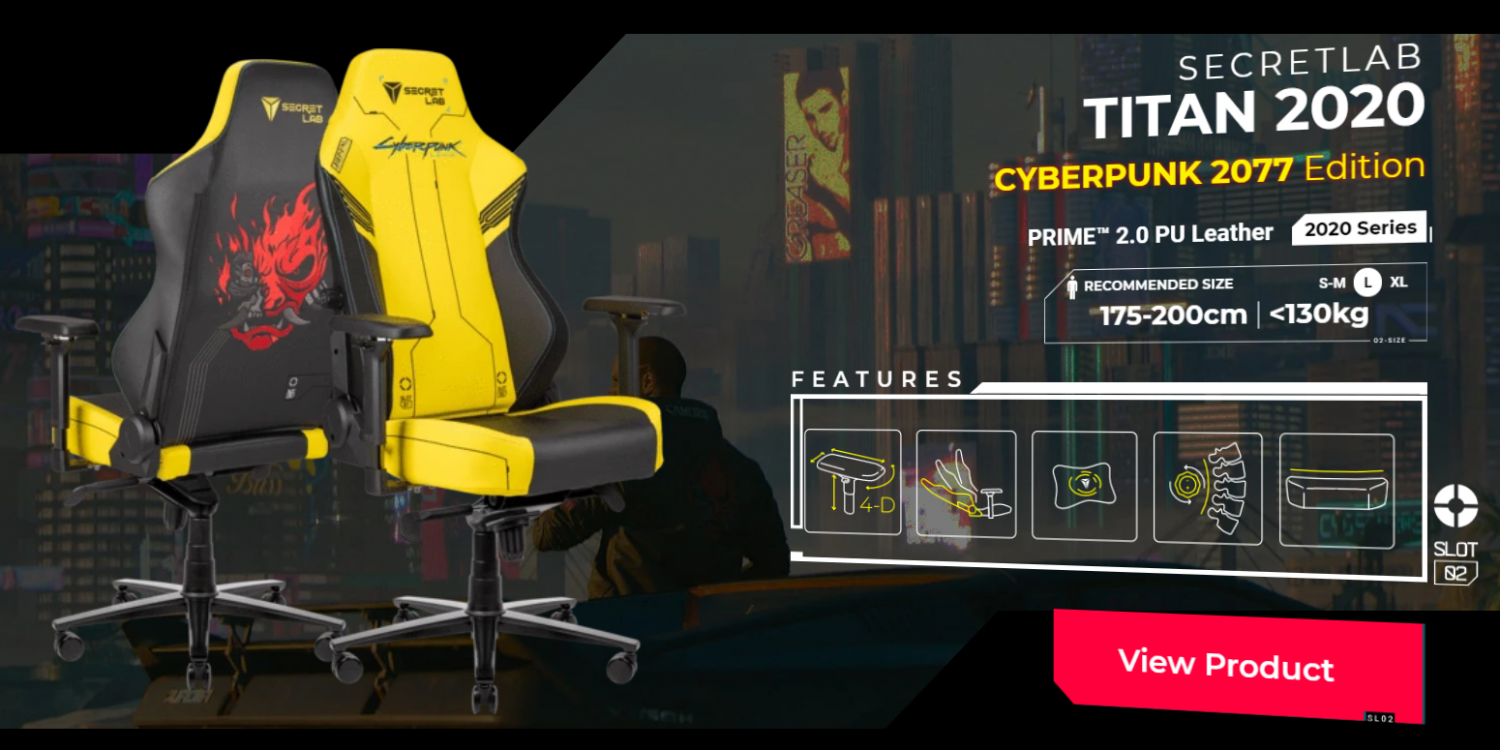 Secretlab Titan 2020 Cyberpunk 2077 Edition Gaming Chair Review Tweaktown