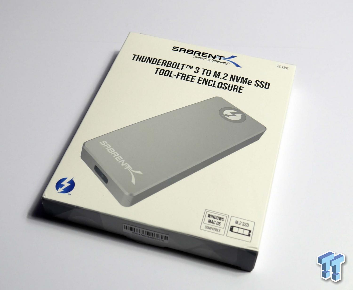 Sabrent Thunderbolt 3 to M.2 NVMe SSD Tool-Free Enclosure