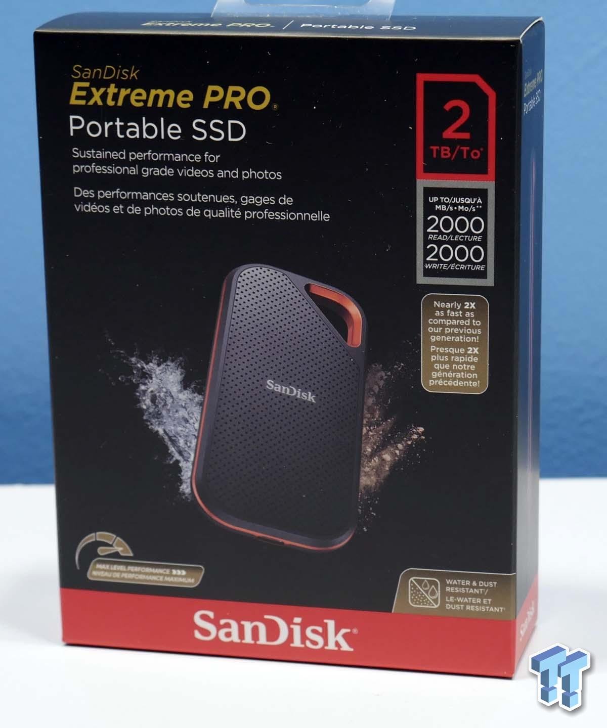 SanDisk  Extreme PRO ポータブルSSD 2TB1050MBs