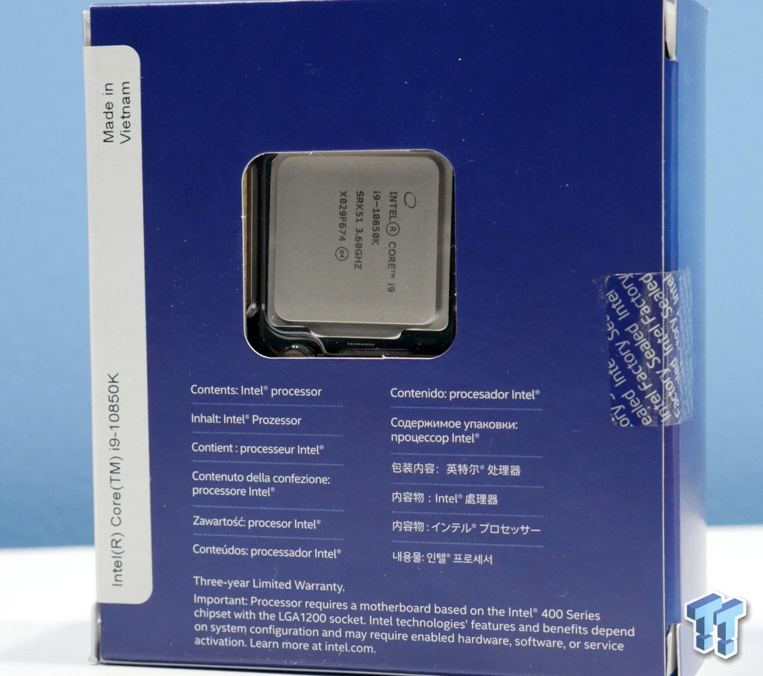 Intel® Core™ i9-10850K Desktop Processor 10 Cores up to 5.2 GHz Unlocked  LGA1200 (Intel® 400 Series chipset) 125W