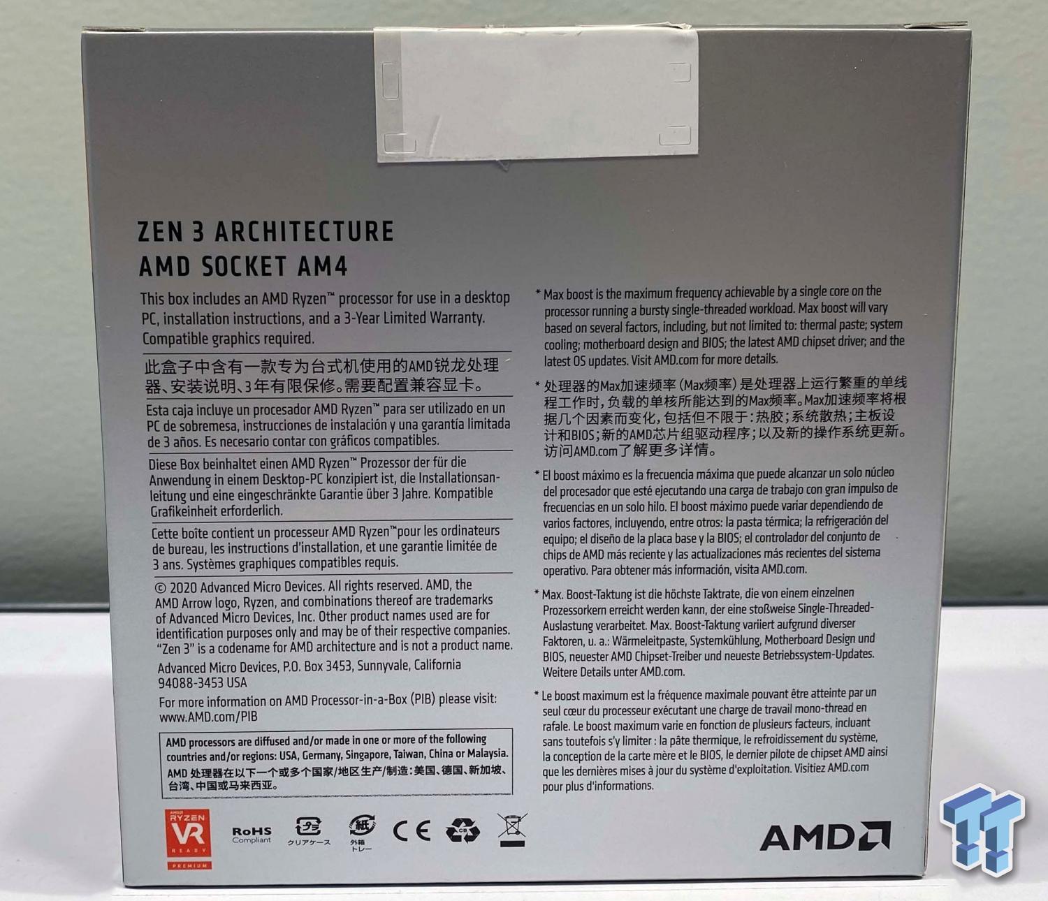 CPU 3) AMD 5900X Ryzen 9 (Zen Review