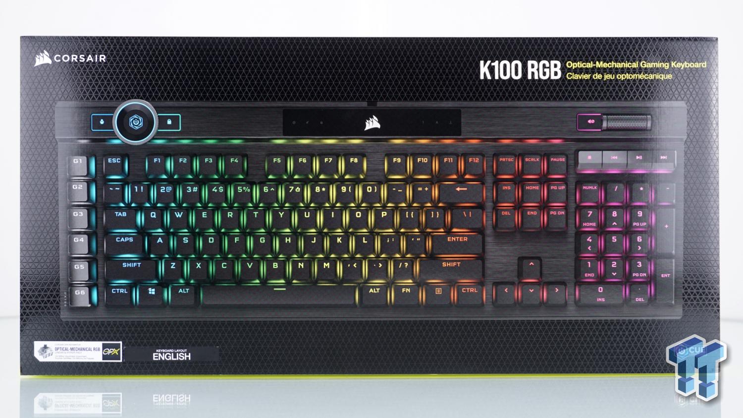 CORSAIR has released the K100 RGB OPX GOLD; optical mechanical