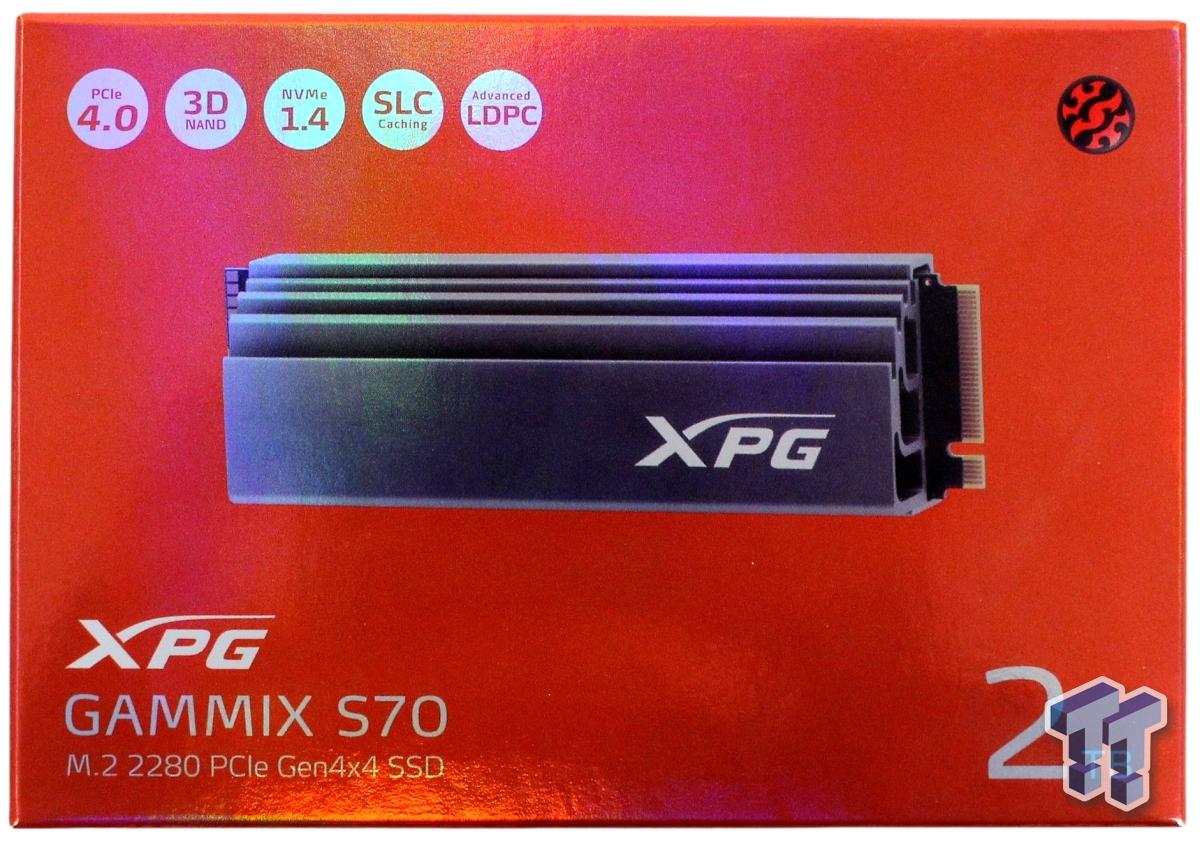 ADATA XPG GAMMIX S70 Gen4x4 M.2 2280 SSD PCIe 2TB aluminio calor agammixs 70-2T-C 