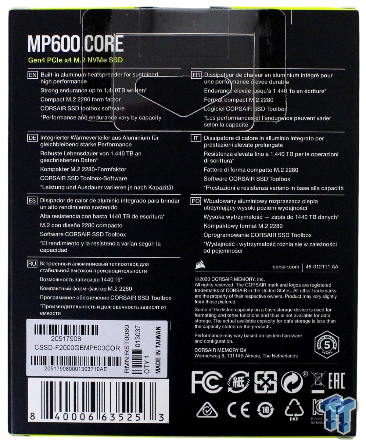 Corsair MP600 M.2 SSD Review