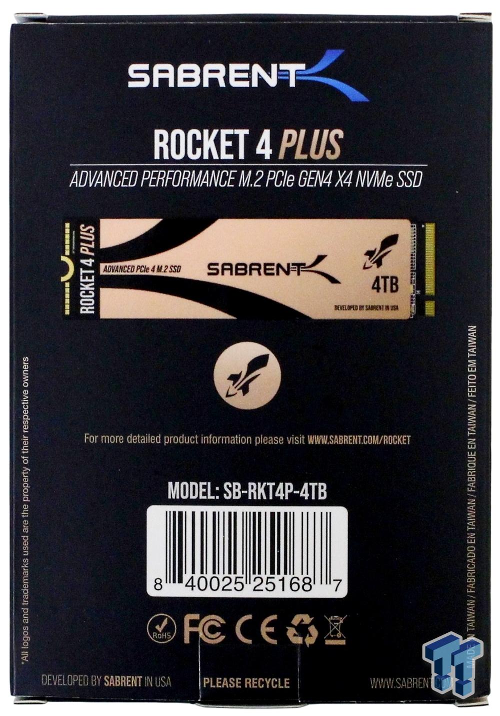 Sabrent Rocket 4 Plus 4TB M.2 SSD Review