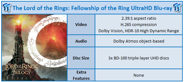 The Lord of the Rings: The Fellowship of the Ring 4K Blu-ray (Extended)