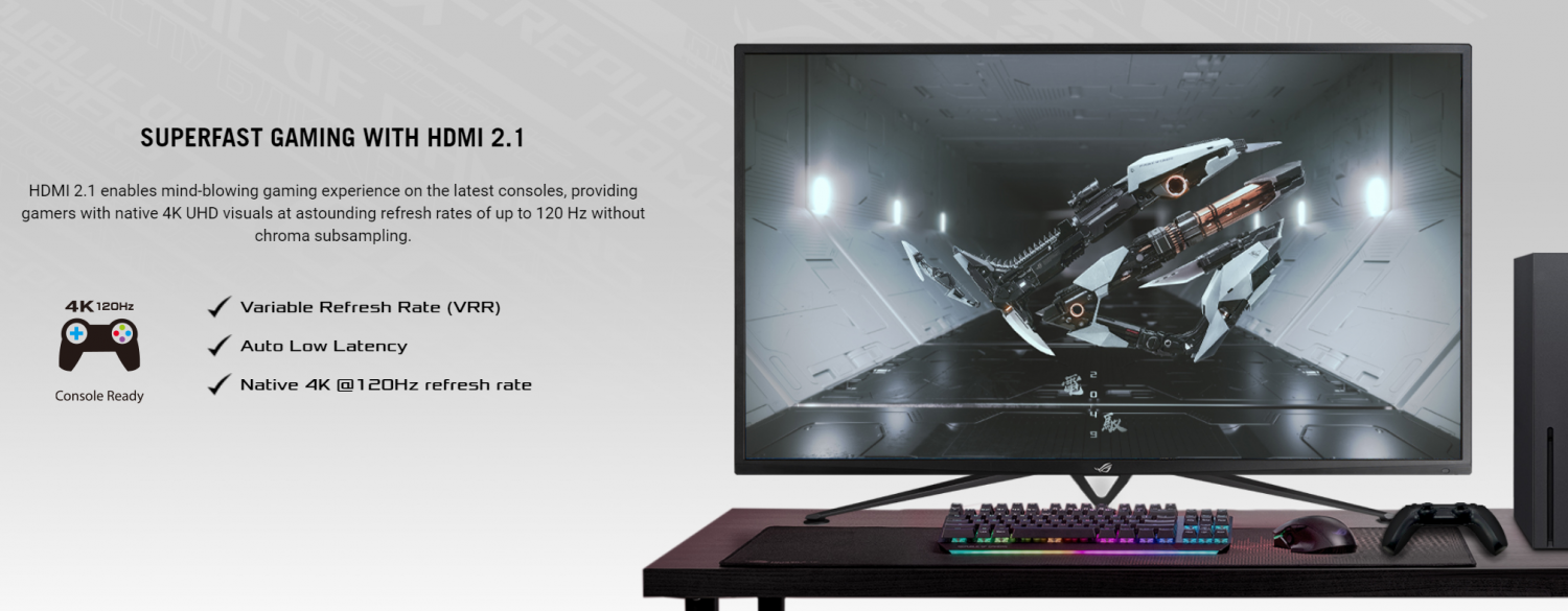 Asus' HDMI 2.1 Gaming Monitors Come In Your Size