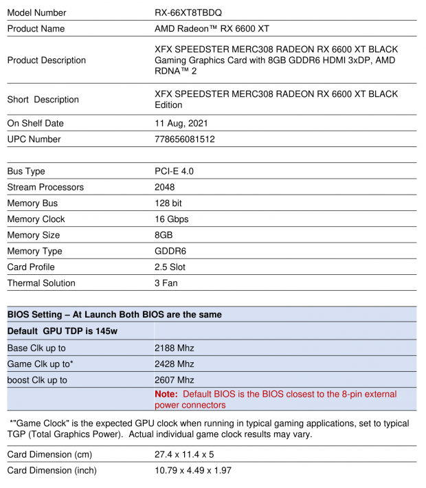XFX Radeon RX 6600 XT Speedster MERC 308 Black Review 901 XFX Radeon RX 6600 XT Speedster MERC 308 Black Review 901