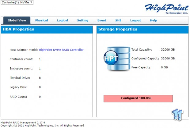 HighPoint SSD7540 8x M.2 NVMe SSD Card Review