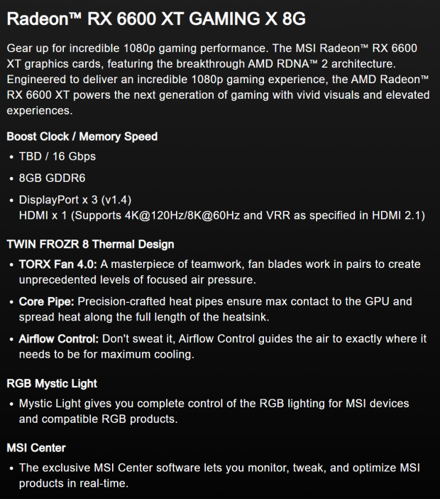 MSI Radeon RX 6600 XT GAMING X Review 907 | TweakTown.com