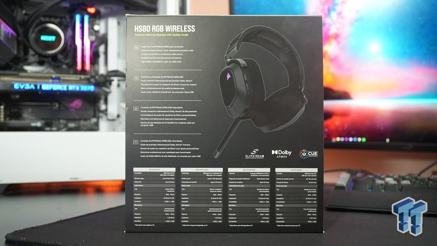 HS80 RGB WIRELESS Premium Gaming Headset with Spatial Audio