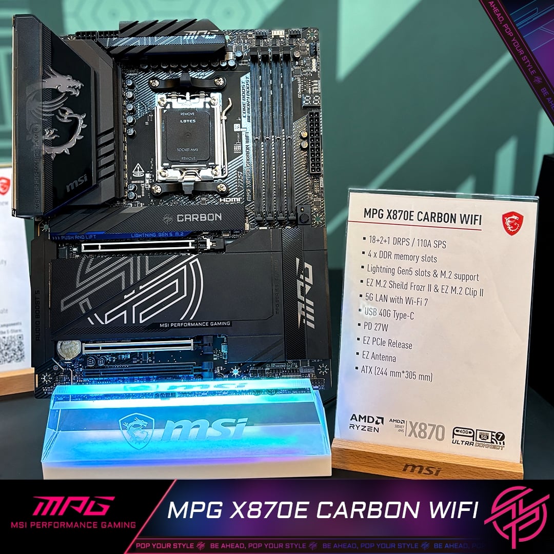 MSI teases MPG X870E Carbon Wi-Fi motherboard: Zen 5 ready, USB4
