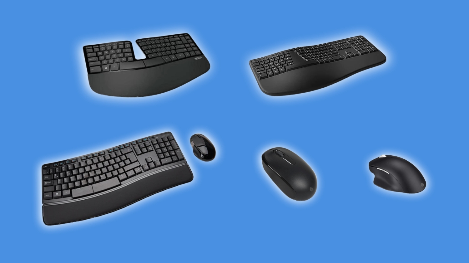 Official Microsoft PC peripherals, including ergonomic keyboards, are ...