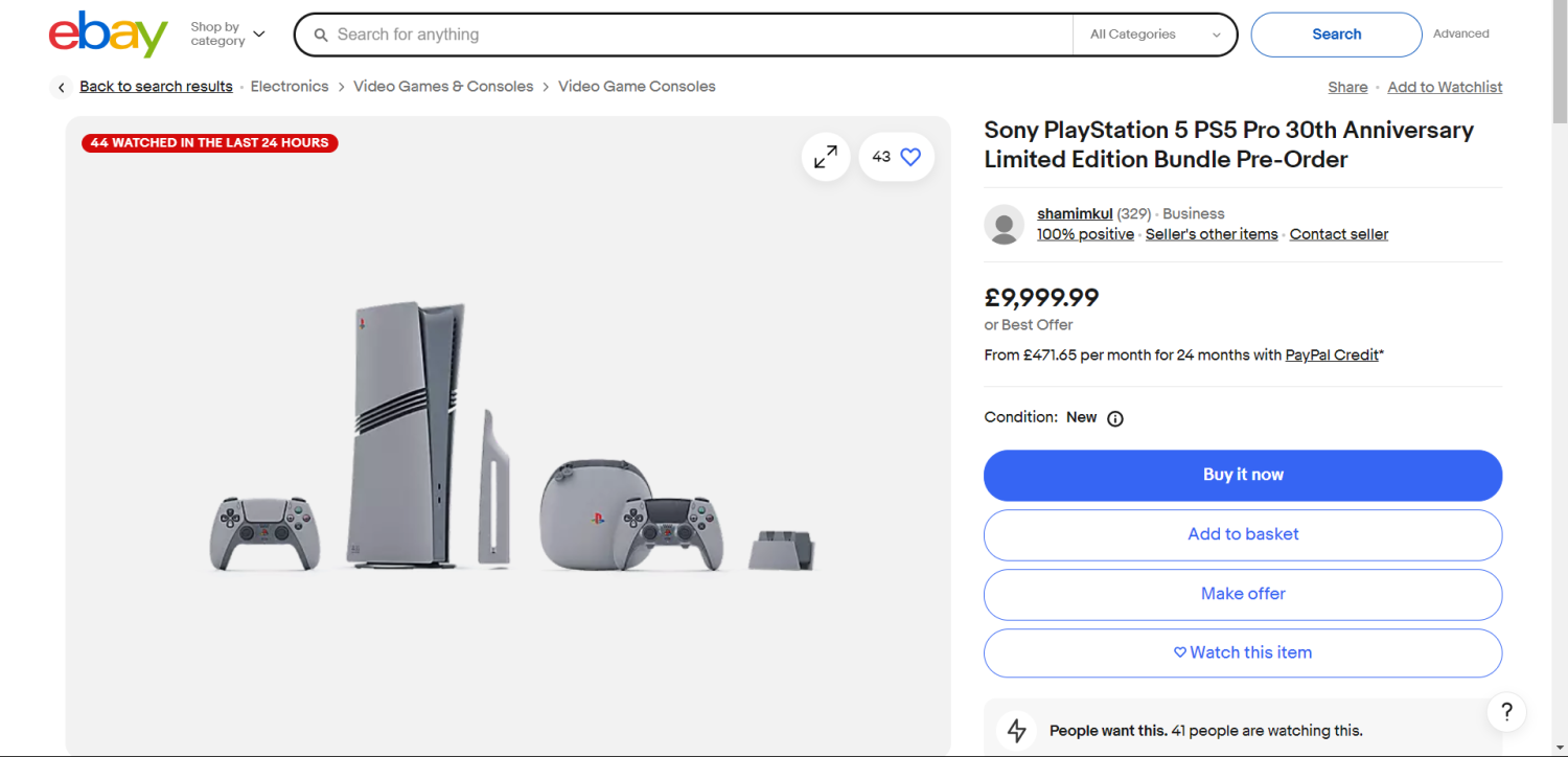 PS5 Pro 30th Anniversary Limited Edition sold out in SECONDS, scalpers