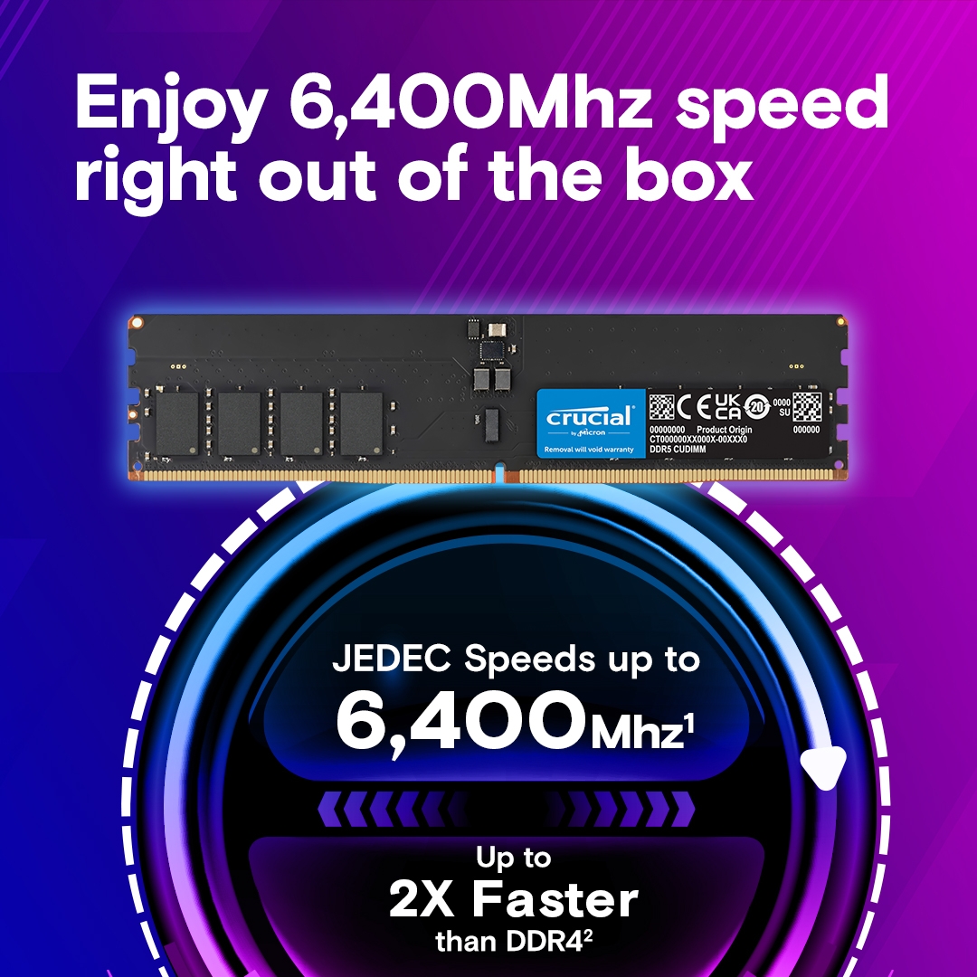 Crucial unveils DDR5 CUDIMM memory: up to 6400MT/s, with Crucial unveils DDR5 CUDIMM memory: up to 6400MT/s, with