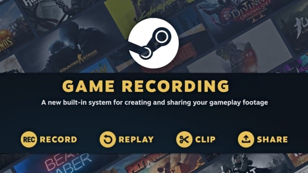 Steam has officially added a record button for gameplay and clips