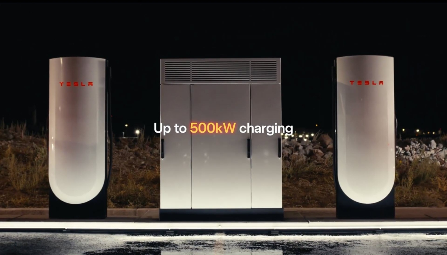 Tesla announces V4 Supercharger cabinet: up to 500kW of for cars, up to 1.2MW for Semi truck