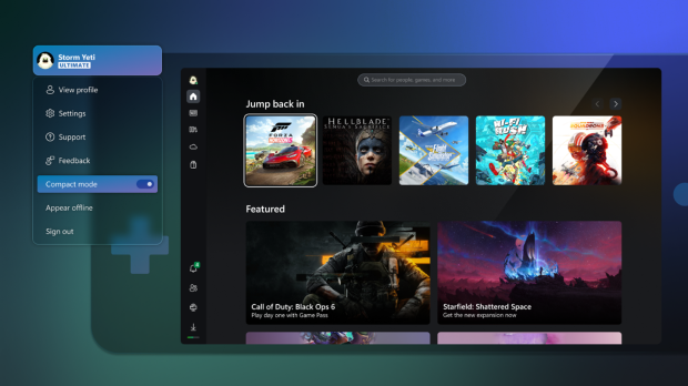 Xbox app adds quickbar for convenient game launches on Windows handheld PCs