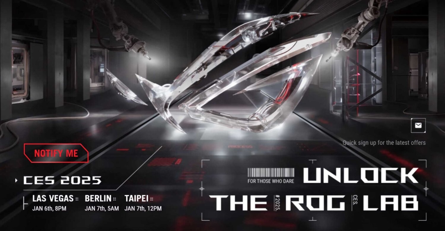 ASUS at CES 2025 ROG event on January 6, Always Incredible event on