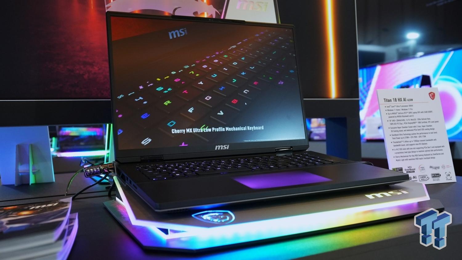 MSI's new TITAN 18 HX AI gaming laptop: 18-inch 4K 120Hz Mini-LED